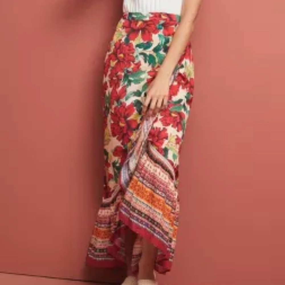 Farm Rio / Anthropologie wrap skirt